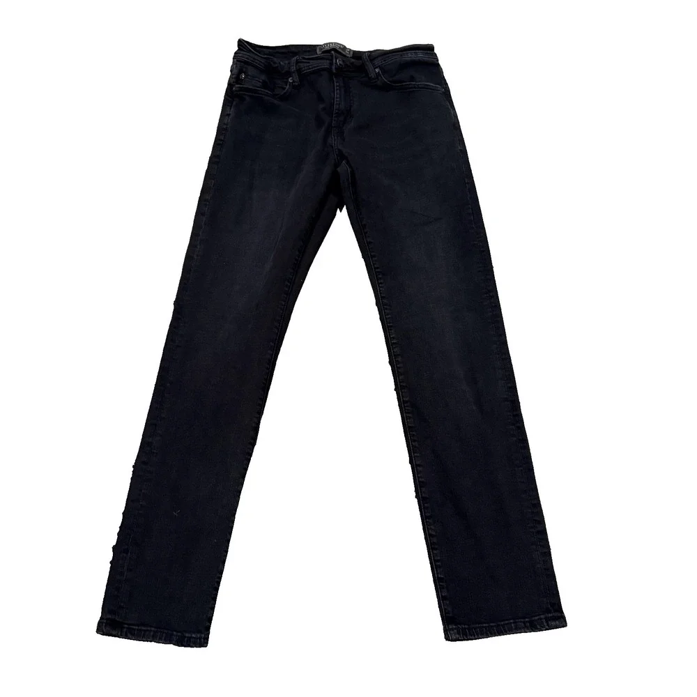 Liverpool Eco Logic Jeans Mens 30x32 Black Bullet Dark Slim Straight Stretch